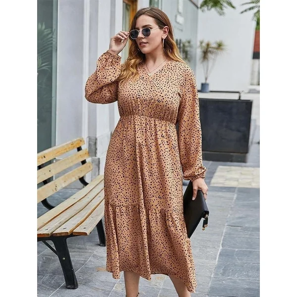 Robe Boho Grande Taille Léopard