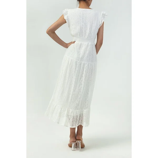 Robe Bohème Blanche Dentelle