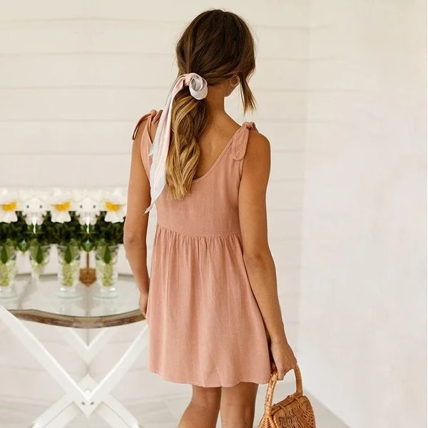 Robe Bohème Chic à Col Rond