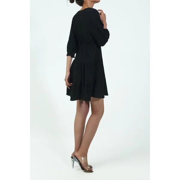 Robe Bohème Courte Noire