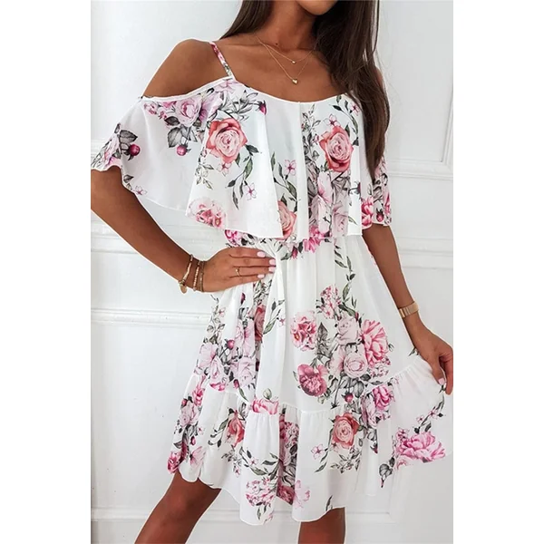 Robe Bohème Fleurie Courte – Baie