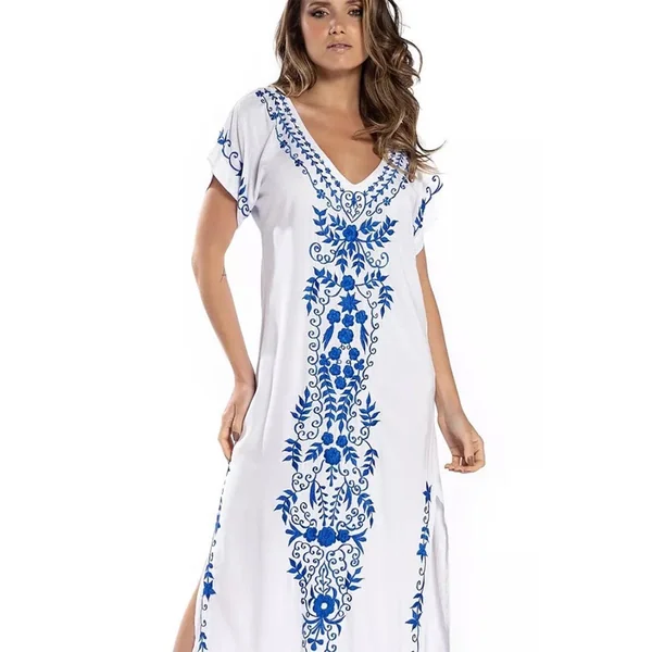 Robe Bohème Longue en Broderie – Solveig