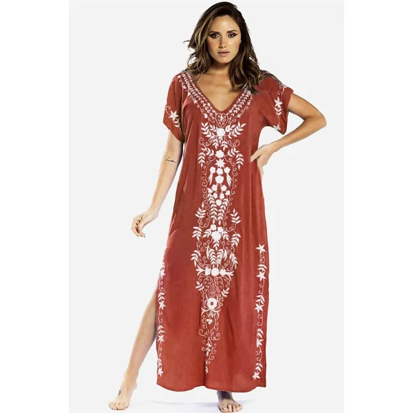 Robe Bohème Longue en Broderie – Solveig