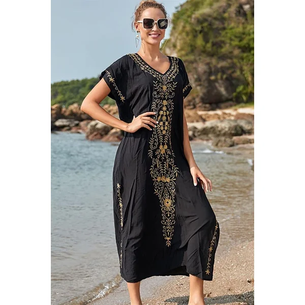 Robe Bohème Longue en Broderie – Solveig