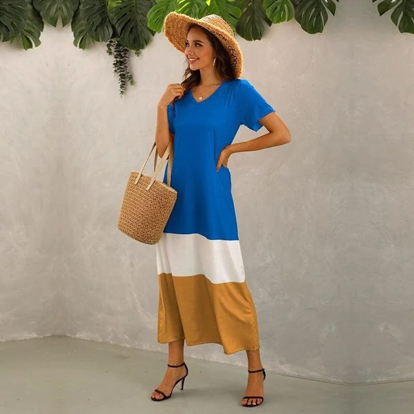 Robe Bohème Longue Rayée