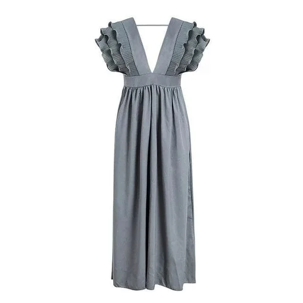 Robe Bohème Mariage Grise pour Invitée