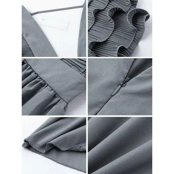 Robe Bohème Mariage Grise pour Invitée