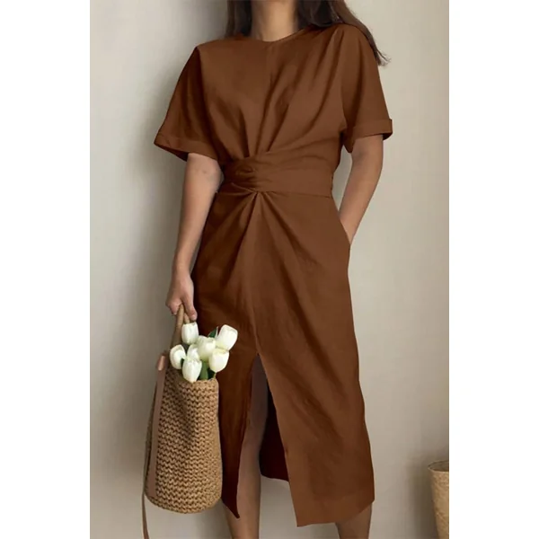Robe Bohème Marron – Abby