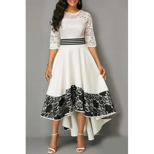 Robe Bohème Noire et Blanche Longue