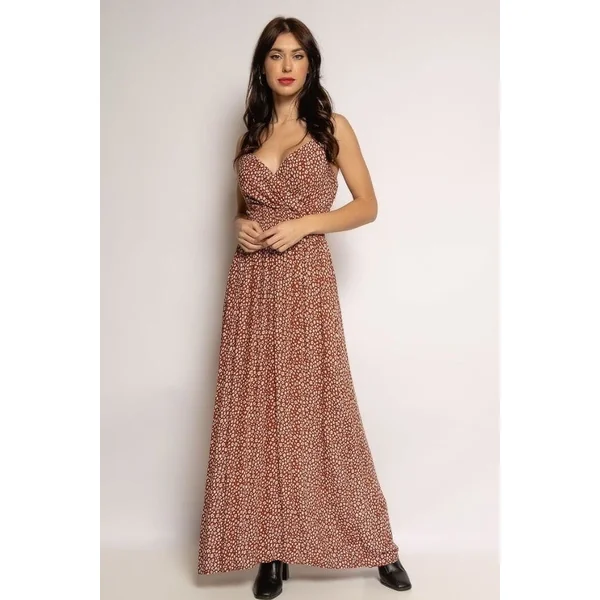 Robe Bohème Terracotta Fleurie