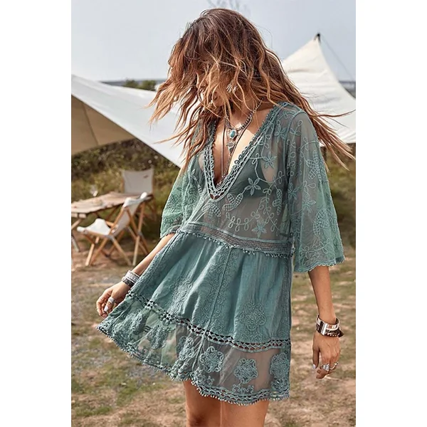 Robe Bohème Transparente – Anastasie