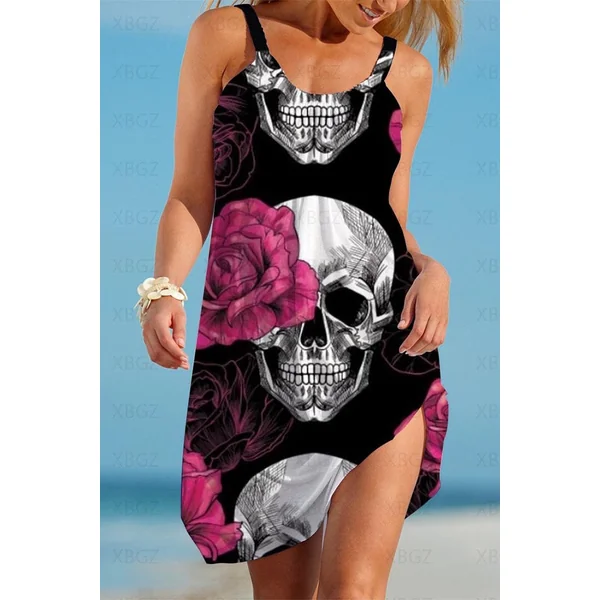 Robe Bohème Tête de Mort – Opal
