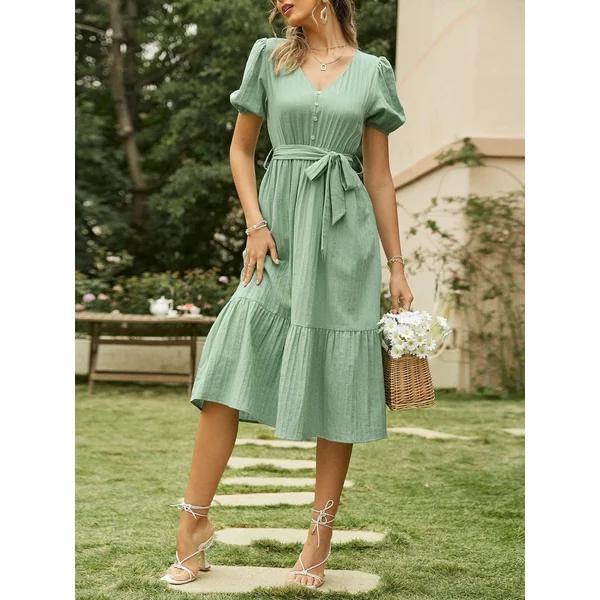 Robe Bohème Vert Sauge