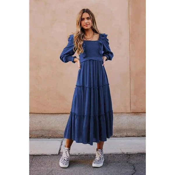 Robe Bohème Vert Vintage