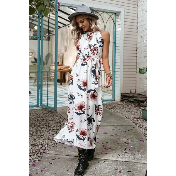 Robe Bohème À Fleurs Blanches