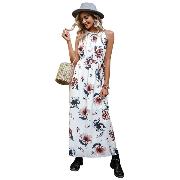 Robe Bohème À Fleurs Blanches
