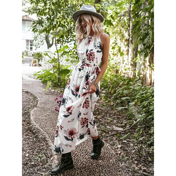 Robe Bohème À Fleurs Blanches