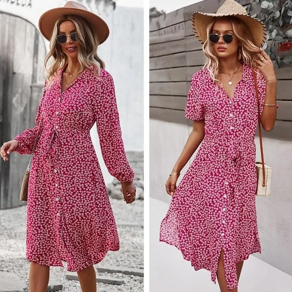 Robe Bohème à Imprimé Floral