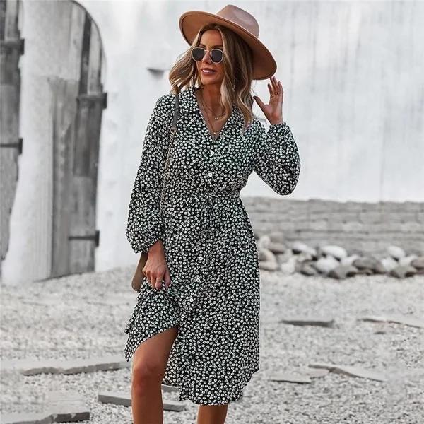 Robe Bohème à Imprimé Floral