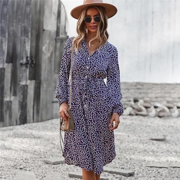 Robe Bohème à Imprimé Floral