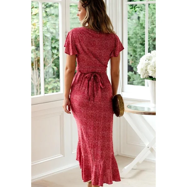 Robe Bohème à Manches Courtes – Iris