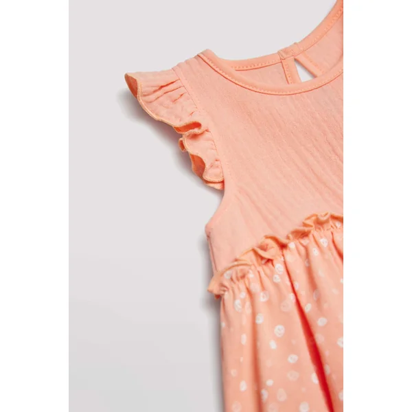 Robe bébé sans manches à volants imprimés