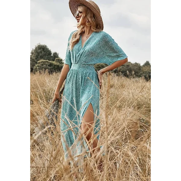 Robe Champêtre Chic Turquoise