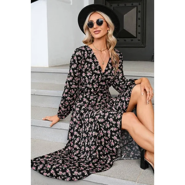 Robe Champêtre Manches Longues