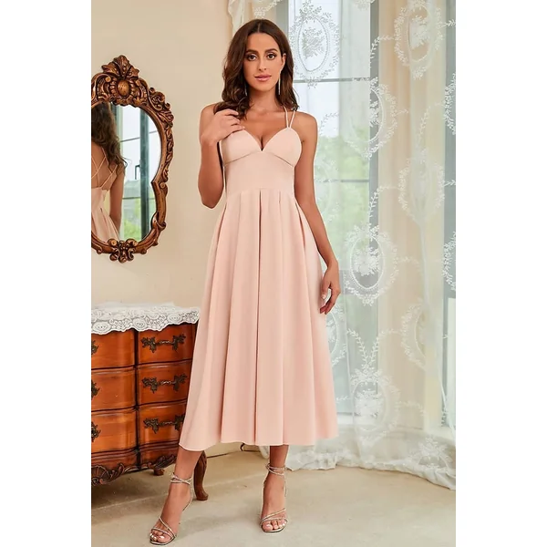 Robe Champêtre Rose Poudré