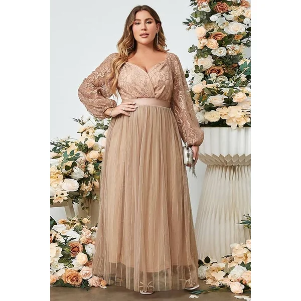Robe Chic Et Champêtre Longue Grande Taille Rose