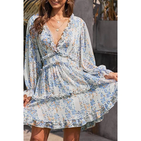 Robe Cocktail Courte Champêtre
