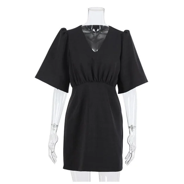 Robe Courte Bohème Chic Noire