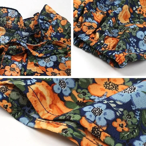 Robe Courte Bohème à Fleurs