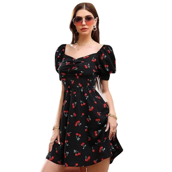 Robe Courte Noire Vintage