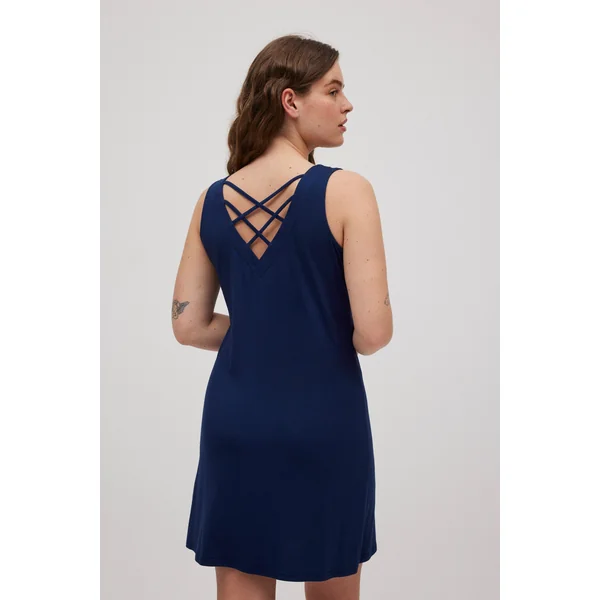 Robe courte à bretelles marine