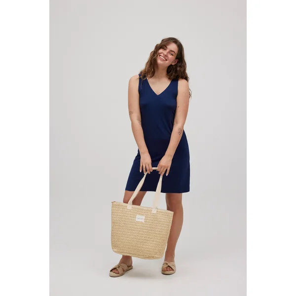 Robe courte à bretelles marine