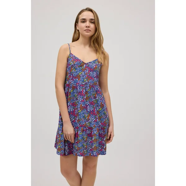 Robe courte à bretelles réglables à imprimé floral