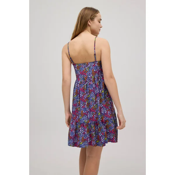Robe courte à bretelles réglables à imprimé floral