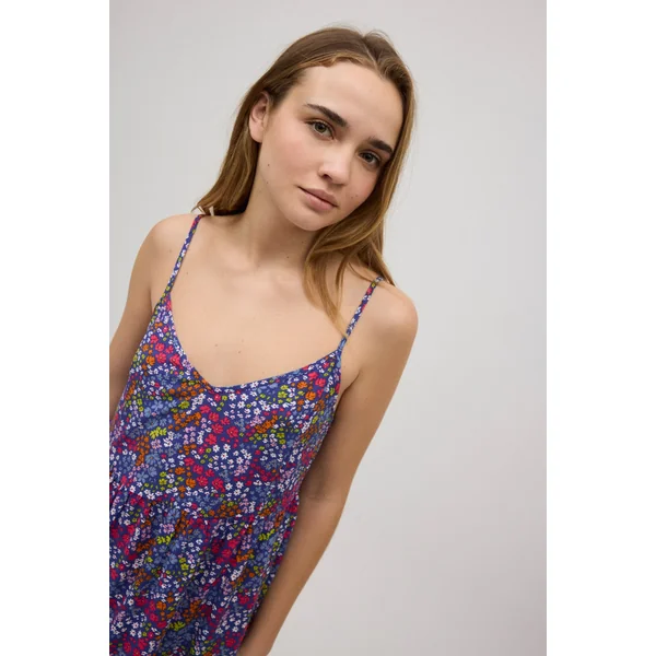 Robe courte à bretelles réglables à imprimé floral