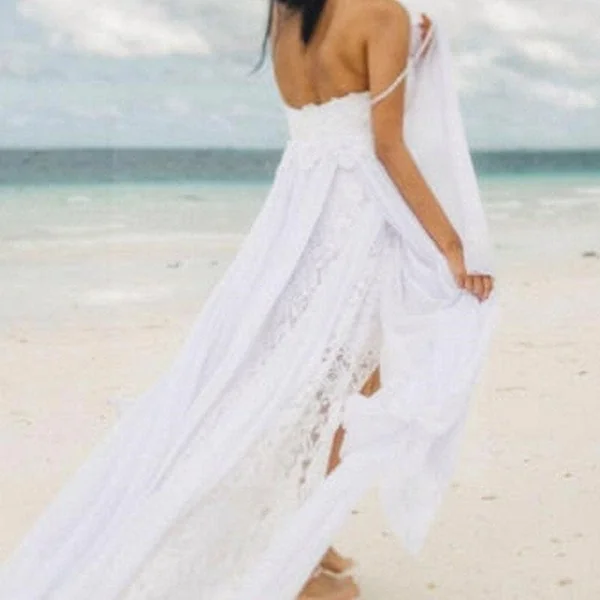 Robe de mariée bohème hippie