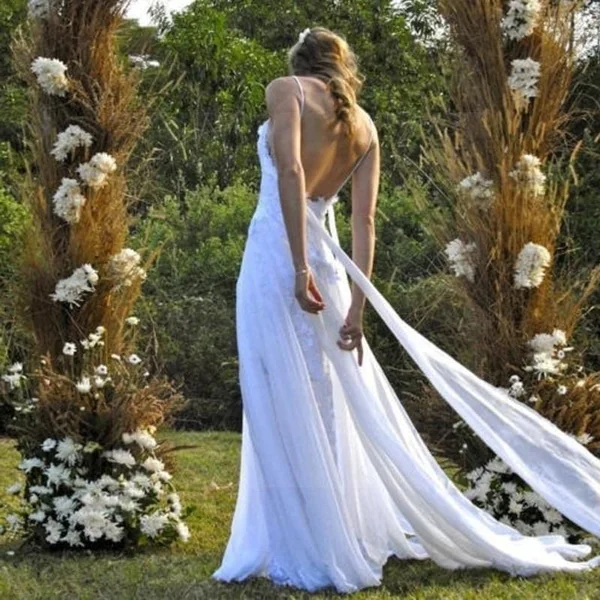 Robe de mariée bohème hippie