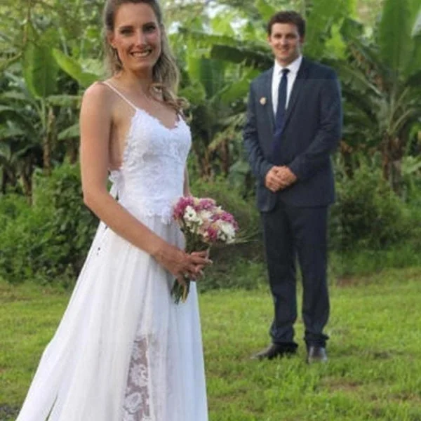 Robe de mariée bohème hippie