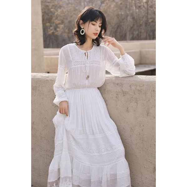 Robe de Mariée Bohème à Manches Longues – Ysée
