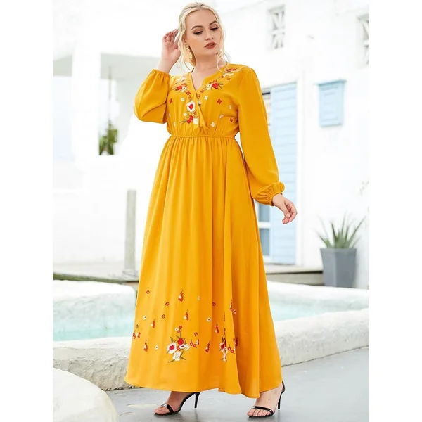 Robe Jaune Rétro