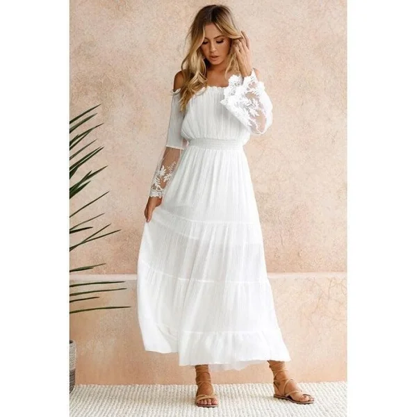 Robe Longue Bohème Blanche