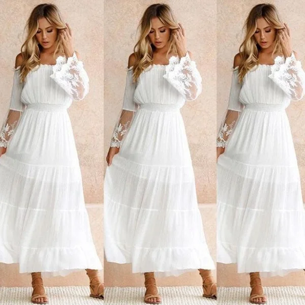 Robe Longue Bohème Blanche