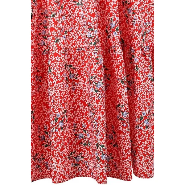 Robe Longue Bohème Chic Rouge – Frankie