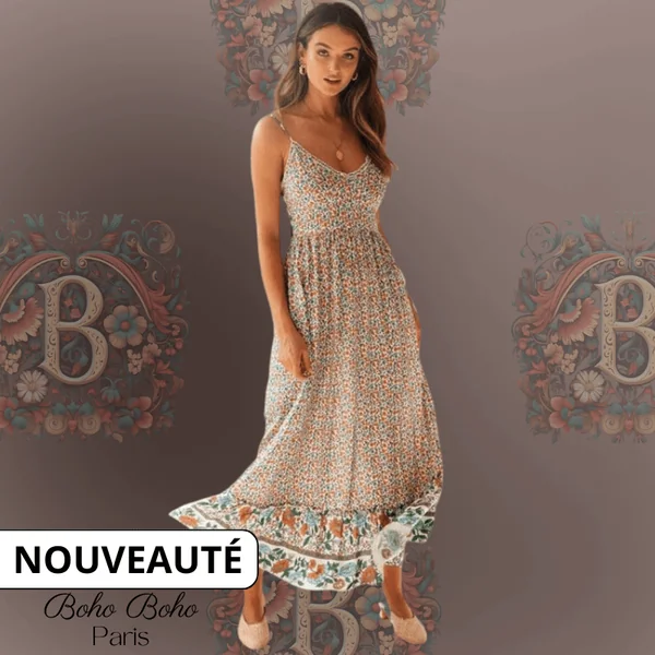 Robe Longue Bohème Coupe Empire – Suzanne