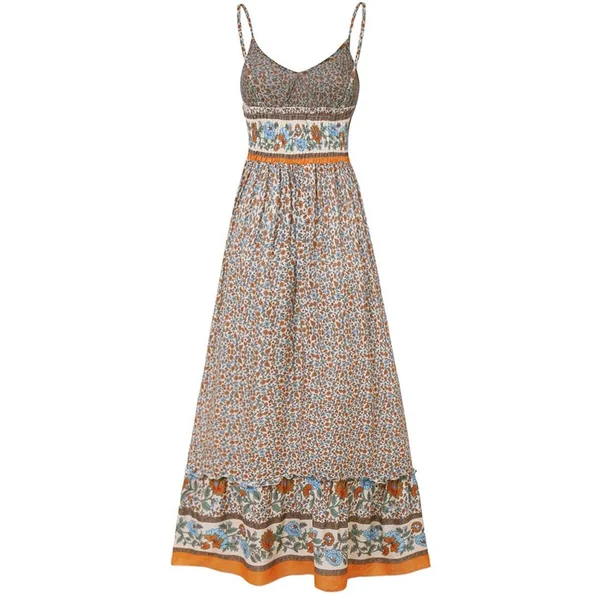 Robe Longue Bohème Coupe Empire – Suzanne