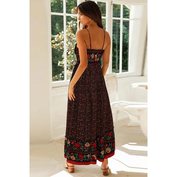 Robe Longue Bohème Coupe Empire – Suzanne